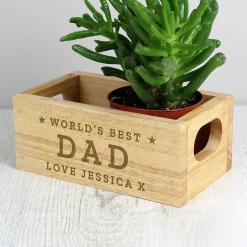 Personalised 'World's Best' Mini Wooden Crate><noscript><img width=