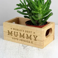 Personalised 'World's Best' Mini Wooden Crate><noscript><img width=