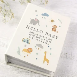 Personalised 'Zoo Animals' 6X4 Photo Album With Sleeves><noscript><img width=