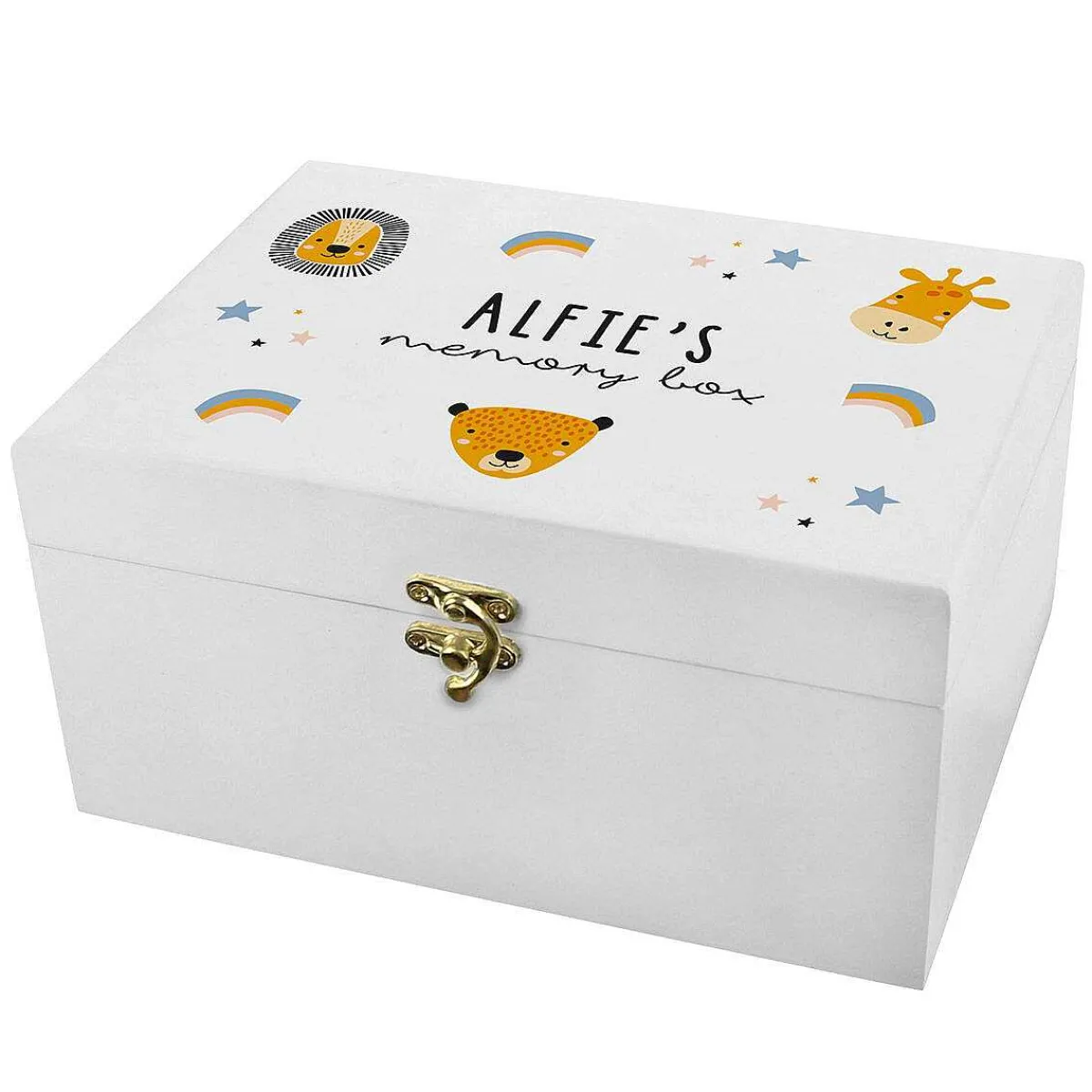 Personalised 'Zoo' White Wooden Keepsake Box>Temptation Gifts Flash Sale