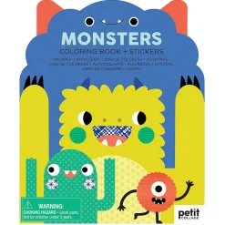 Colouring Book And Monster Stickers>Petit Collage Cheap