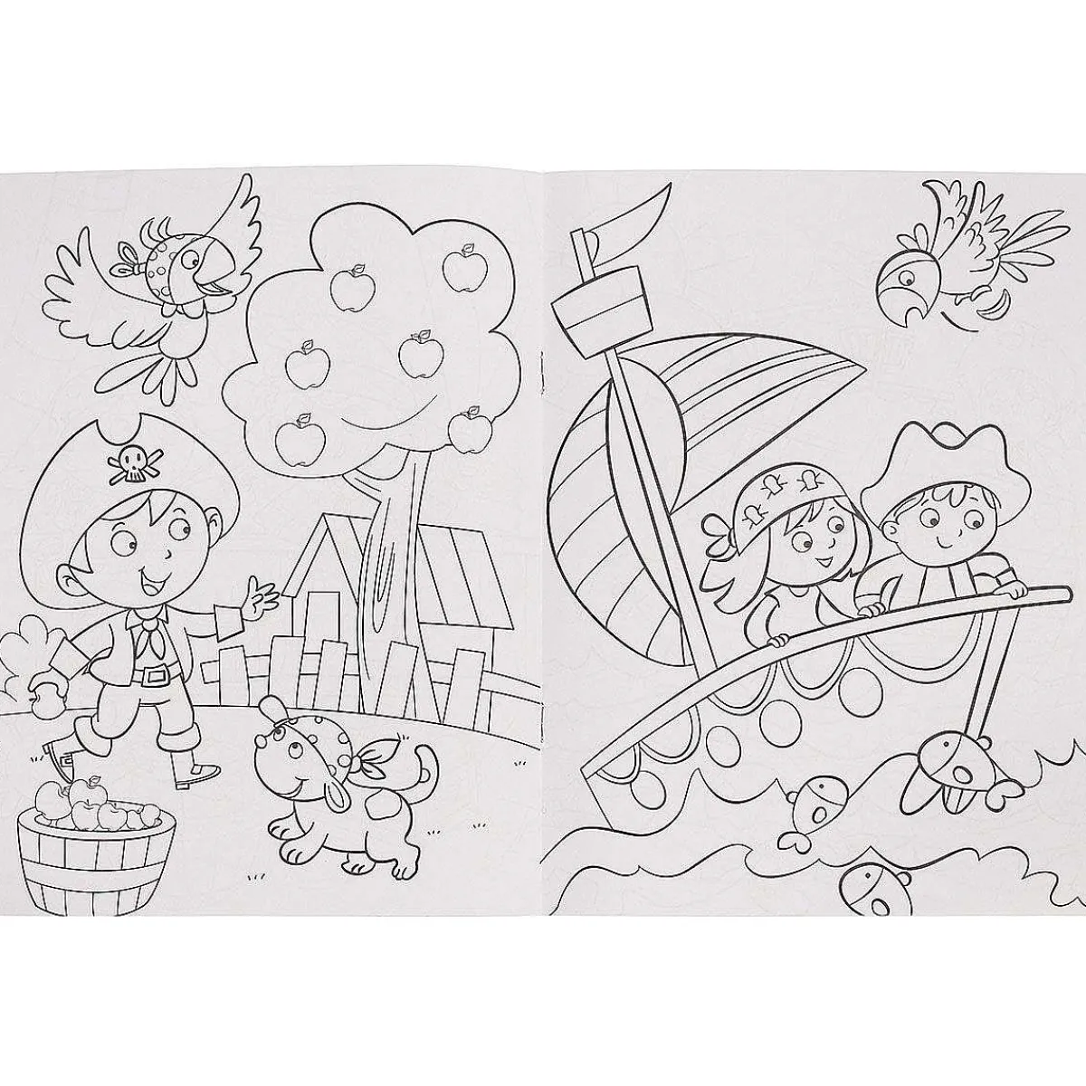 Pirate A4 Colouring Book Set With Twelve Crayons>Temptation Gifts Best Sale