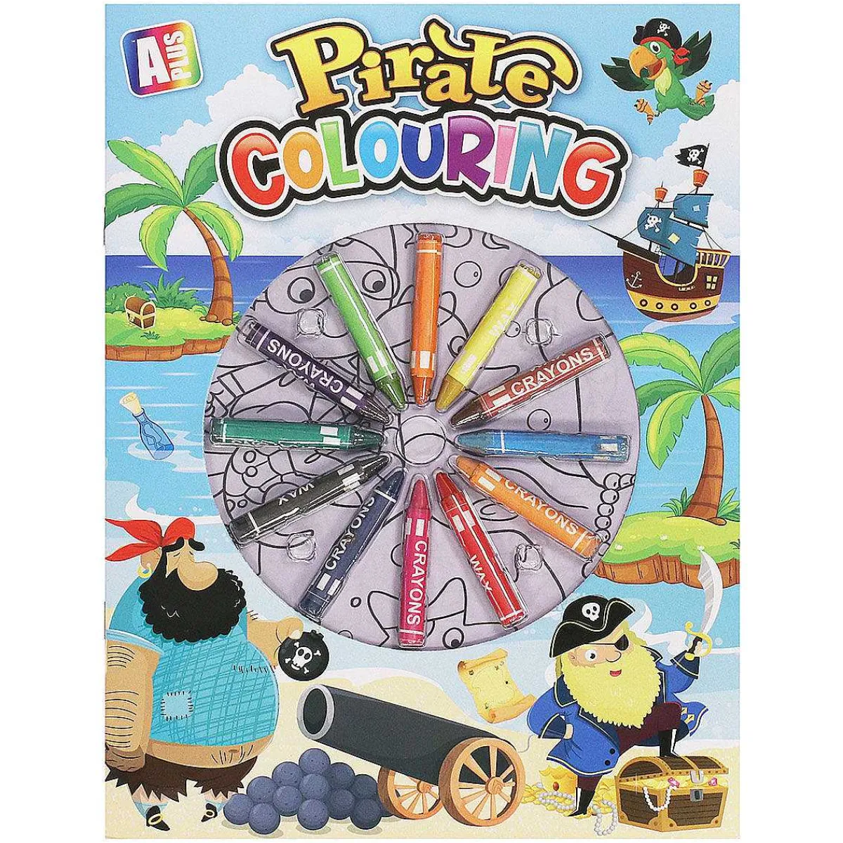 Pirate A4 Colouring Book Set With Twelve Crayons>Temptation Gifts Best Sale