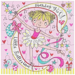 Ballerina Birthday Girl Jigsaw Puzzle With Mini Birthday Card>Rachel Ellen New
