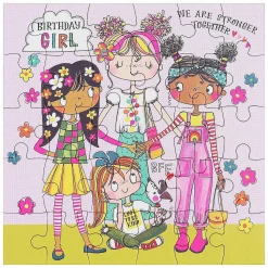 Girl Power Birthday Girl Jigsaw Puzzle With Mini Birthday Card><noscript><img width=