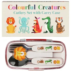 Colourful Creatures Cutlery Set With Carry Case><noscript><img width=
