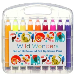 Wild Wonders Felt Tip Stamp Pens><noscript><img width=