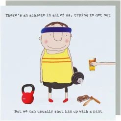 Athlete Greetings Card>Rosie Made A Thing Cheap