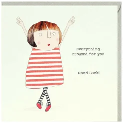 Everything Crossed Good Luck Card>Rosie Made A Thing Sale