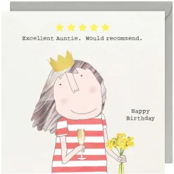 Five Star Auntie Birthday Card>Rosie Made A Thing Cheap