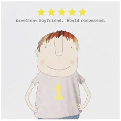 Five Star Boyfriend Greetings Card>Rosie Made A Thing Clearance