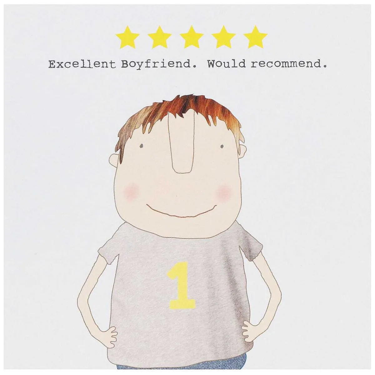 Five Star Boyfriend Greetings Card>Rosie Made A Thing Clearance