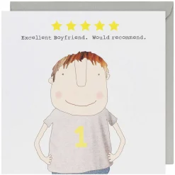 Five Star Boyfriend Greetings Card>Rosie Made A Thing Clearance