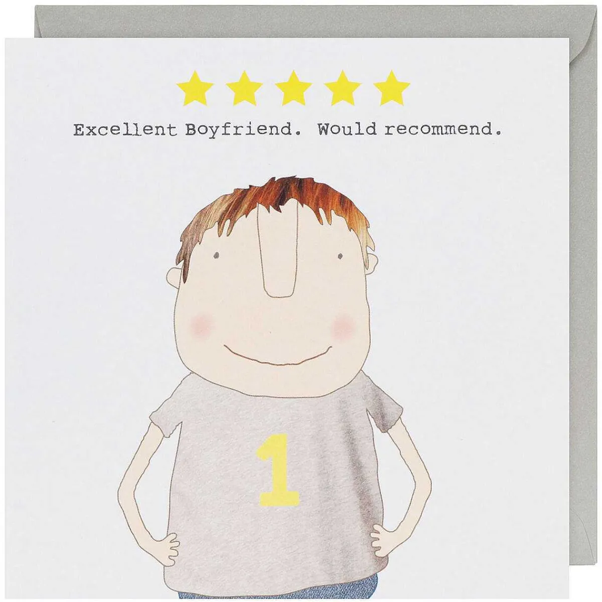 Five Star Boyfriend Greetings Card>Rosie Made A Thing Clearance
