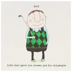 Golf Greetings Card>Rosie Made A Thing New