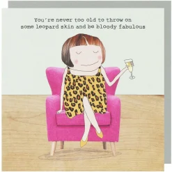 Leopard Skin Greetings Card>Rosie Made A Thing Sale