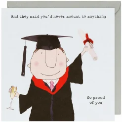 Proud Of You Men's Graduation Card><noscript><img width=