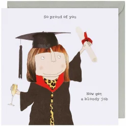Proud Of You Woman's Graduation Card>Rosie Made A Thing Store