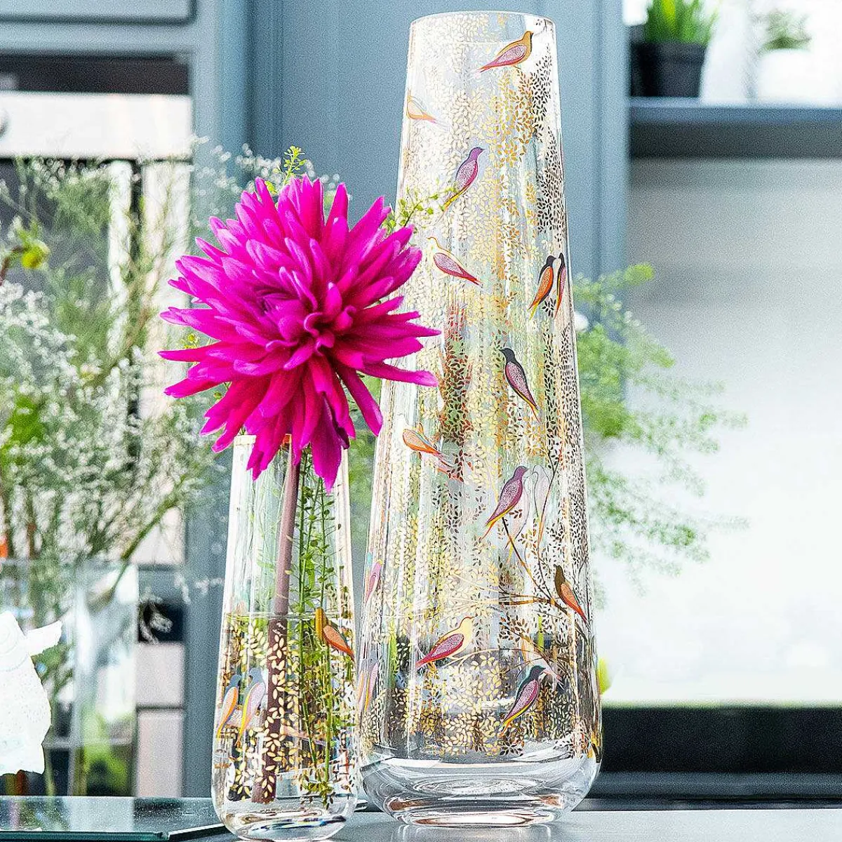 Chelsea Gold Tall 35Cm Glass Vase>Sara Miller Cheap