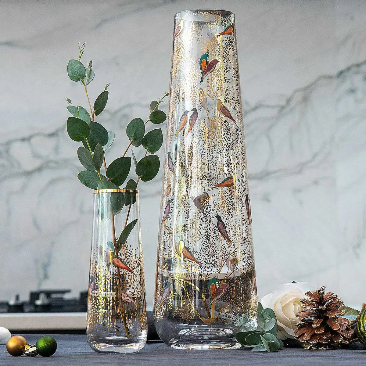 Chelsea Gold Tall 35Cm Glass Vase>Sara Miller Cheap