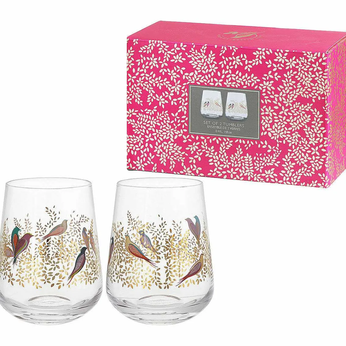 Chelsea Gold Set Of Two Tumbler Glasses>Sara Miller Discount