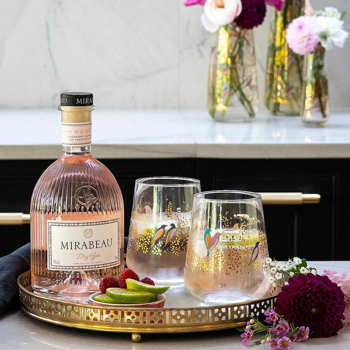 Chelsea Gold Set Of Two Tumbler Glasses>Sara Miller Discount