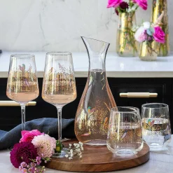 Chelsea Gold Set Of Two Wine Glasses><noscript><img width=