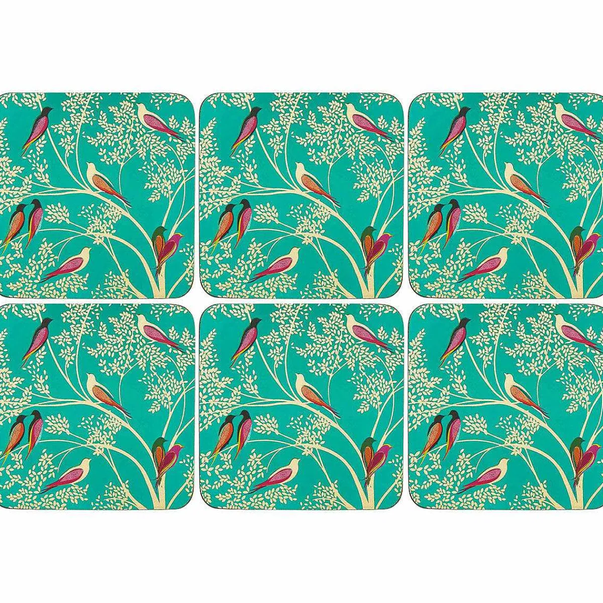 Chelsea Green Set Of Six Coasters>Sara Miller Clearance