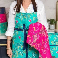 Chelsea Pink Birds Tea Towel>Sara Miller Store