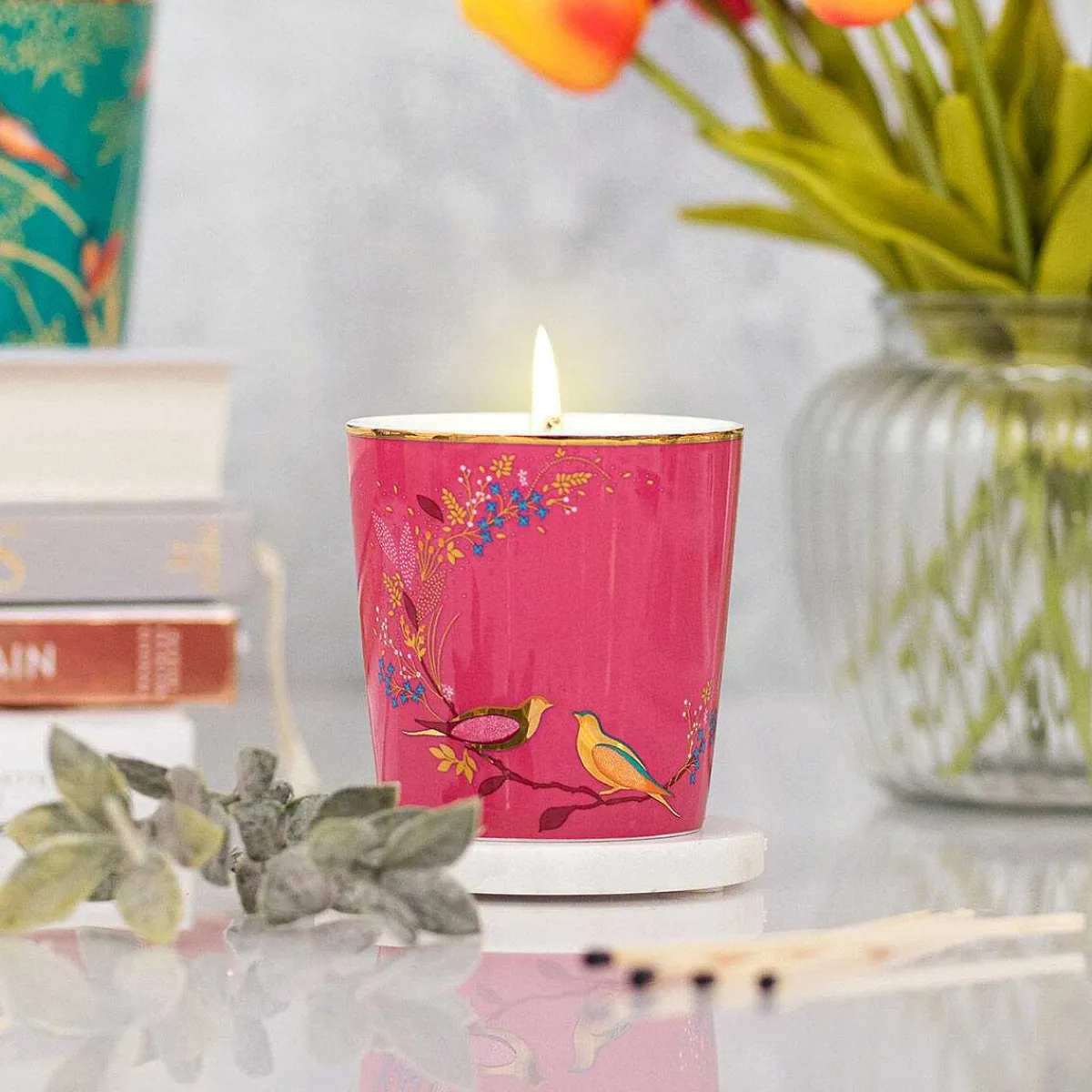 Chelsea Pink Sandalwood, Cardamom And Oud 260G Candle>Sara Miller Cheap