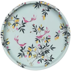 Duck Egg Orchard Birds Deepwell Tray>Sara Miller Fashion