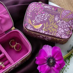 Haveli Garden Plum Songbird Jewellery Case>Sara Miller Flash Sale