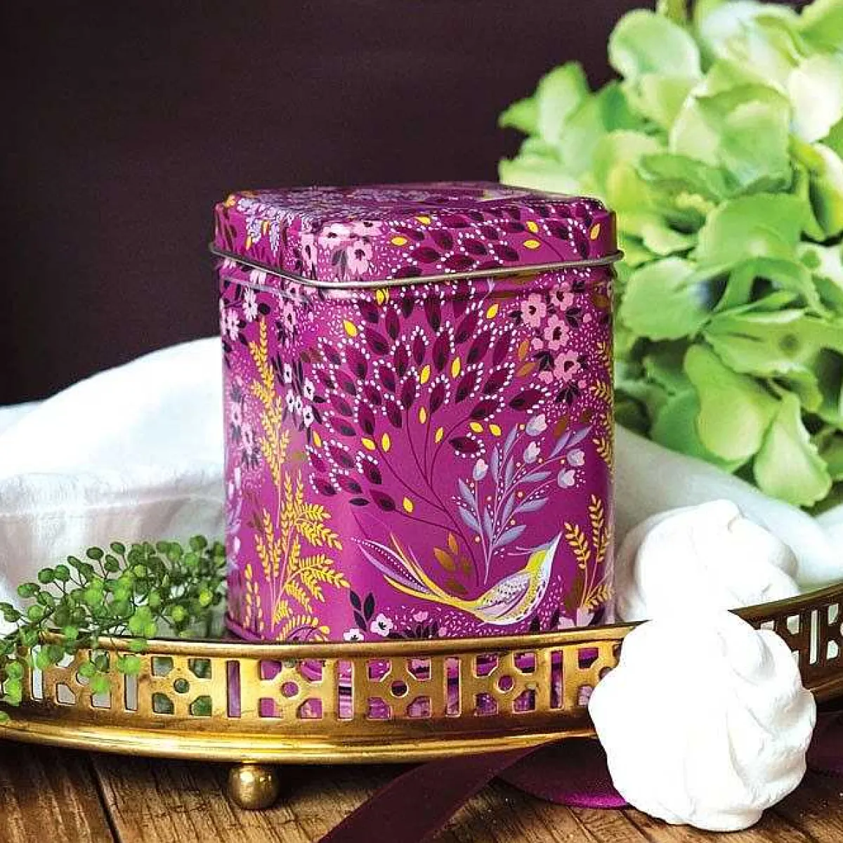 Haveli Garden Mauve Songbird 10Cm Rectangular Tin>Sara Miller Sale