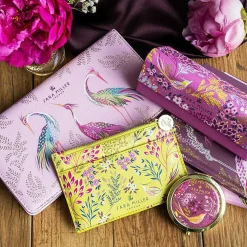 Haveli Garden Blossom Pink Dancing Cranes Travel Wallet>Sara Miller Clearance