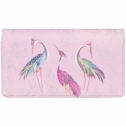 Haveli Garden Blossom Pink Dancing Cranes Travel Wallet><noscript><img width=