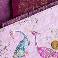 Haveli Garden Blossom Pink Dancing Cranes Travel Wallet><noscript><img width=