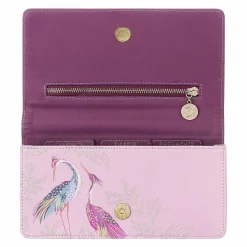 Haveli Garden Blossom Pink Dancing Cranes Travel Wallet><noscript><img width=