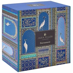 India Lattice Windows Indigo Teapot><noscript><img width=