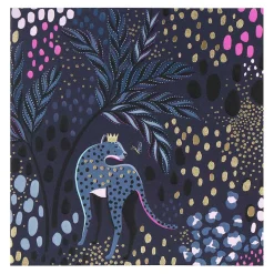 Midnight Leopard Greetings Card>Sara Miller Clearance