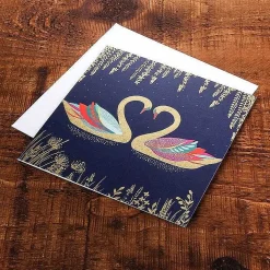 Romantic Swans Greetings Card>Sara Miller Store