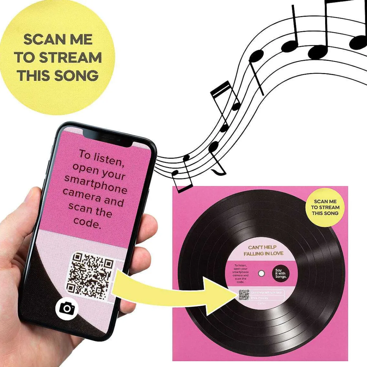 'Can'T Help Falling In Love' Card>Say it with Songs Clearance