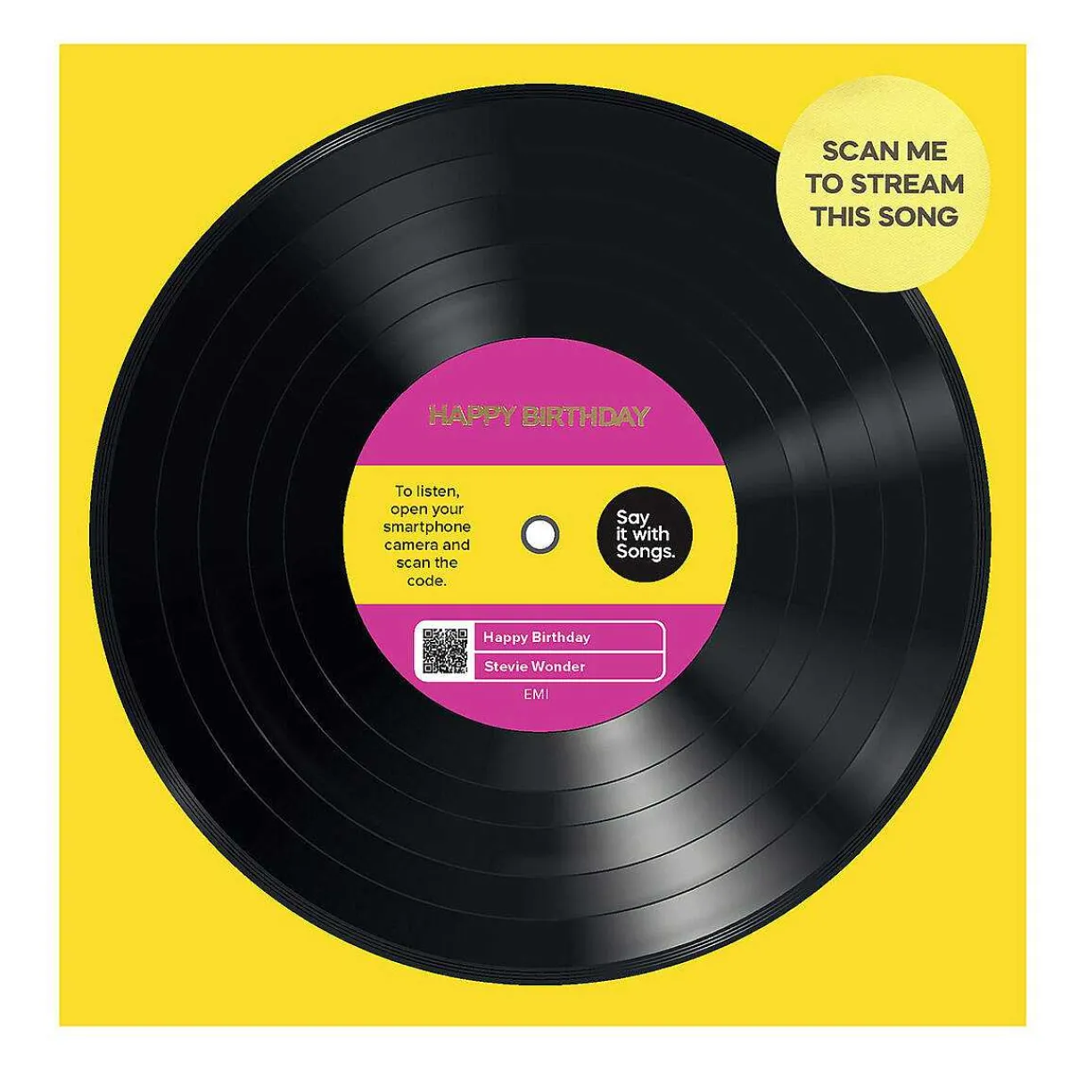 'Happy Birthday' Card>Say it with Songs Sale