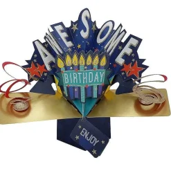 'Awesome Birthday' Pop Up Card>Second Nature Shop