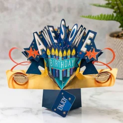 'Awesome Birthday' Pop Up Card><noscript><img width=