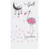 'Baby Girl' Flamingo & Baby New Baby Card>Second Nature Cheap