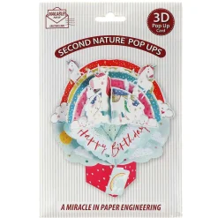 Rainbow & Unicorns 3D Pop Up Birthday Card><noscript><img width=