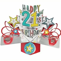 '21St Birthday' Pop Up Card>Second Nature Best Sale