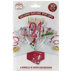 '21St Birthday' Bubbly 3D Pop Up Card>Second Nature Clearance