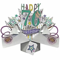 '70Th Birthday' Pop Up Card>Second Nature Best