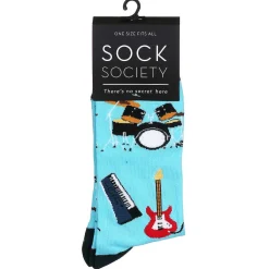 Blue Rock & Roll Socks>Sock Society Flash Sale